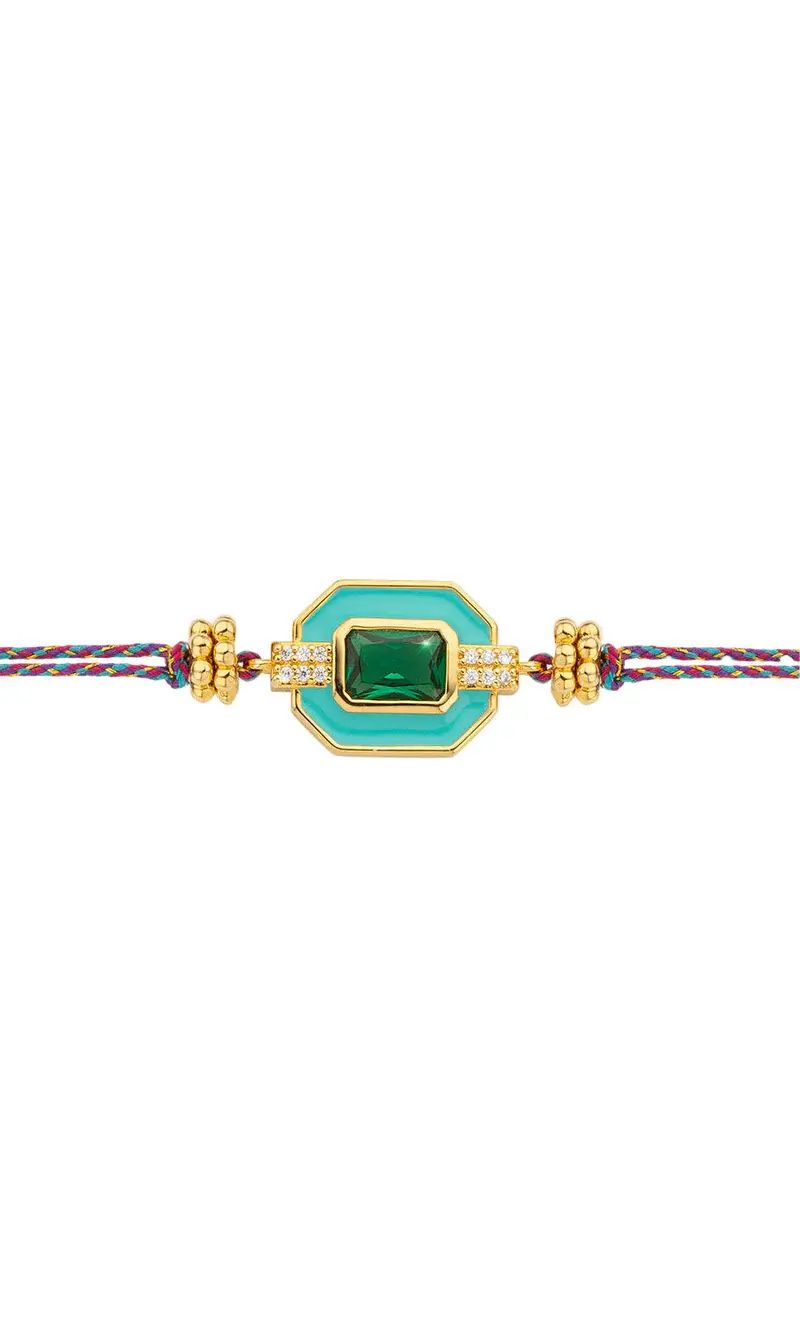 TURQUOISE ART DECO SWAROVSKİ BİLEKLİK