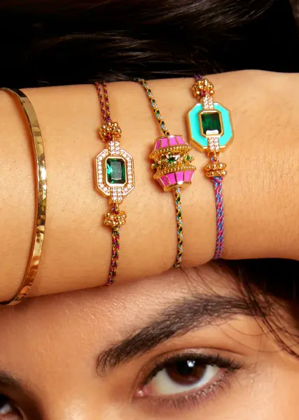 TURQUOISE ART DECO SWAROVSKİ BİLEKLİK