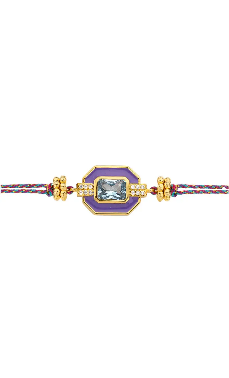 PURPLE ART DECO SWAROSVKİ BİLEKLİK
