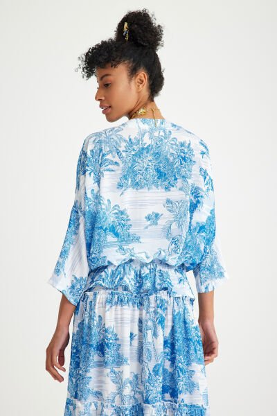 TOILE DE JOUY AZURE TOP
