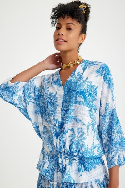 TOILE DE JOUY AZURE TOP
