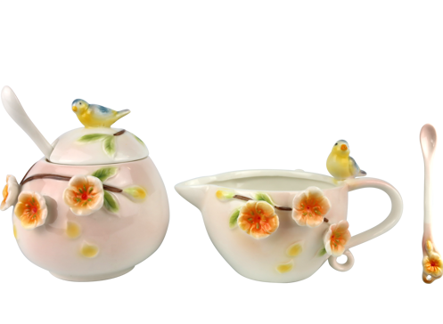 BLOSSOM DELIGHT SÜTLÜK VE ŞEKERLİK SETİ, TURUNCU