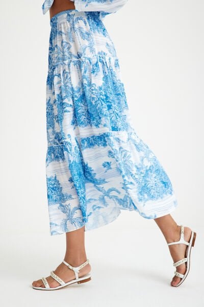 TOILE DE JOUY AZURE SKIRT