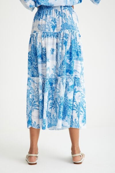 TOILE DE JOUY AZURE SKIRT