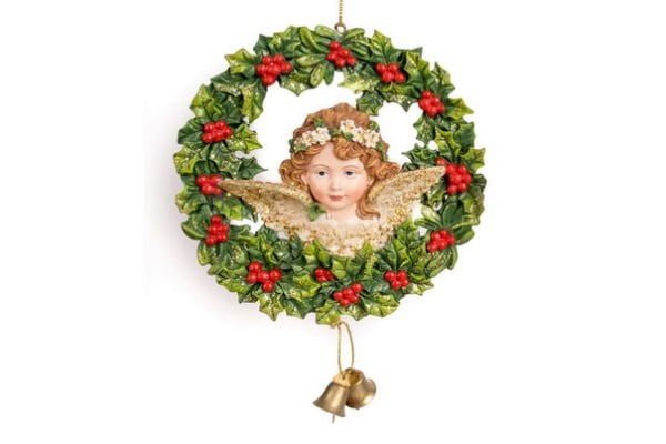 Çelenk İçinde Melek Süs