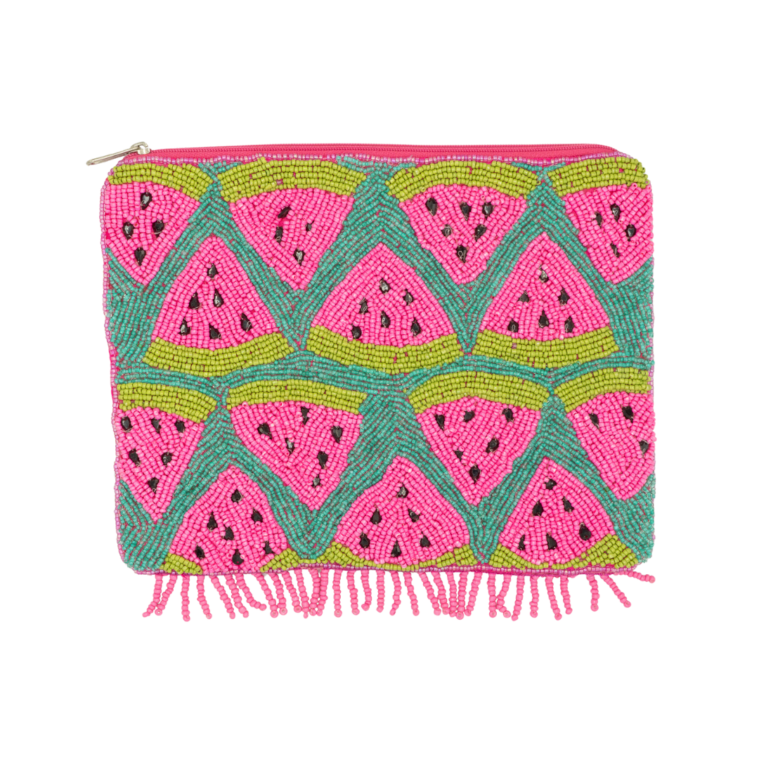 Watermelon Boncuklu Clutch Çanta