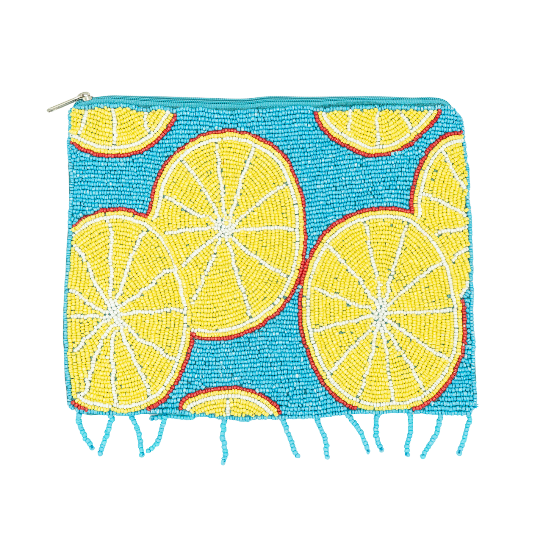 Limoncello Boncuklu Clutch Çanta