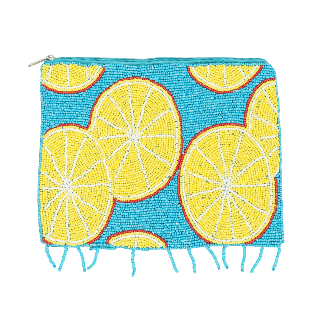 Limoncello Boncuklu Clutch Çanta