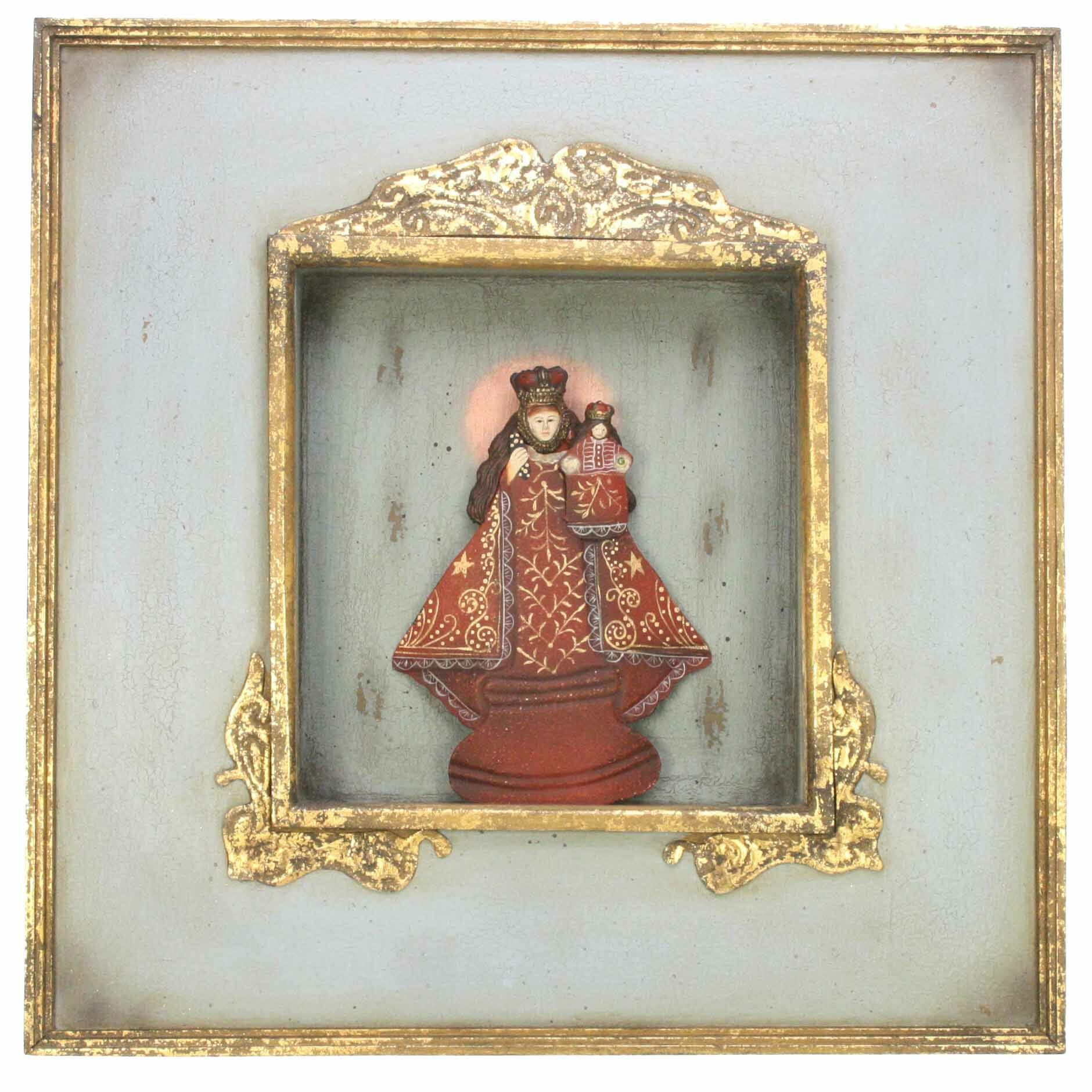 Kırmızı Madonna / Meryem Ana ve Çocuk Shadow Box