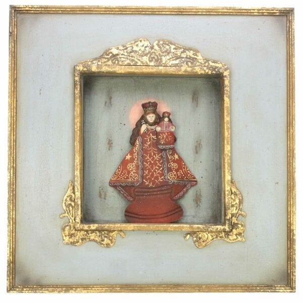 Kırmızı Madonna / Meryem Ana ve Çocuk Shadow Box