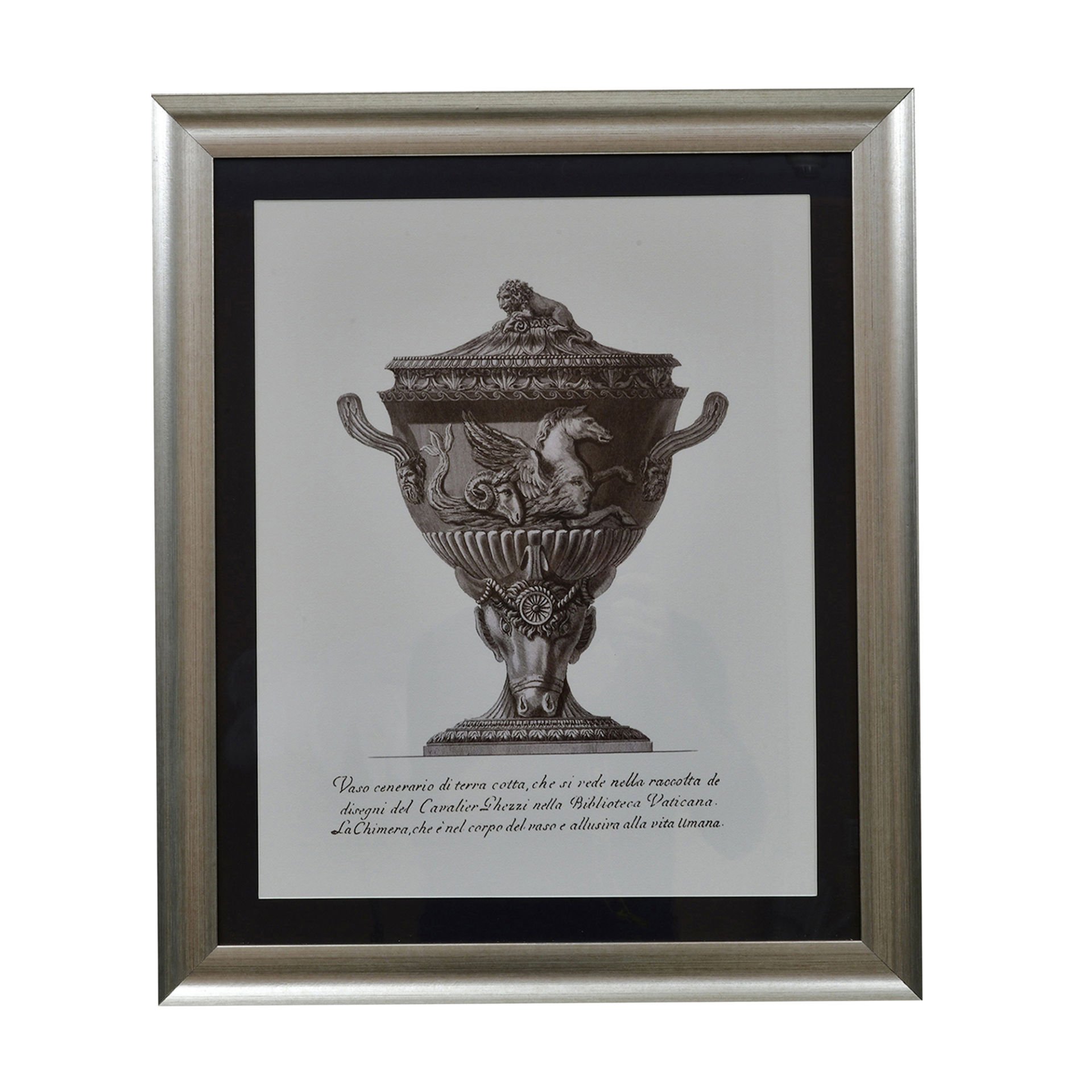 TERAKOTA VAZO TABLO - GIOVANNI BATTISTA PİRANESİ, ÖZEL MÜZE BASKI TABLO