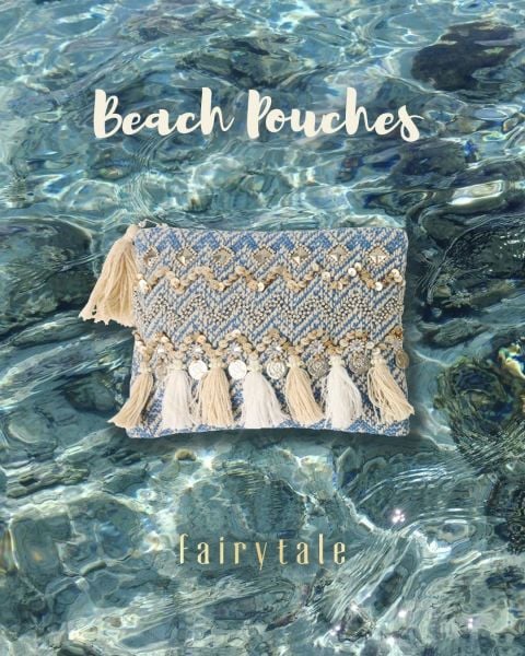 Püsküllü Payetli Mini Clutch Çanta
