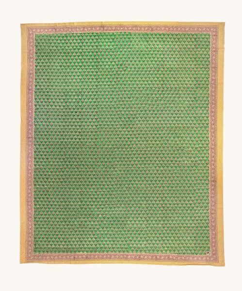 Emma Ahşap Blok Baskı Örtü, 220 x 140 cm