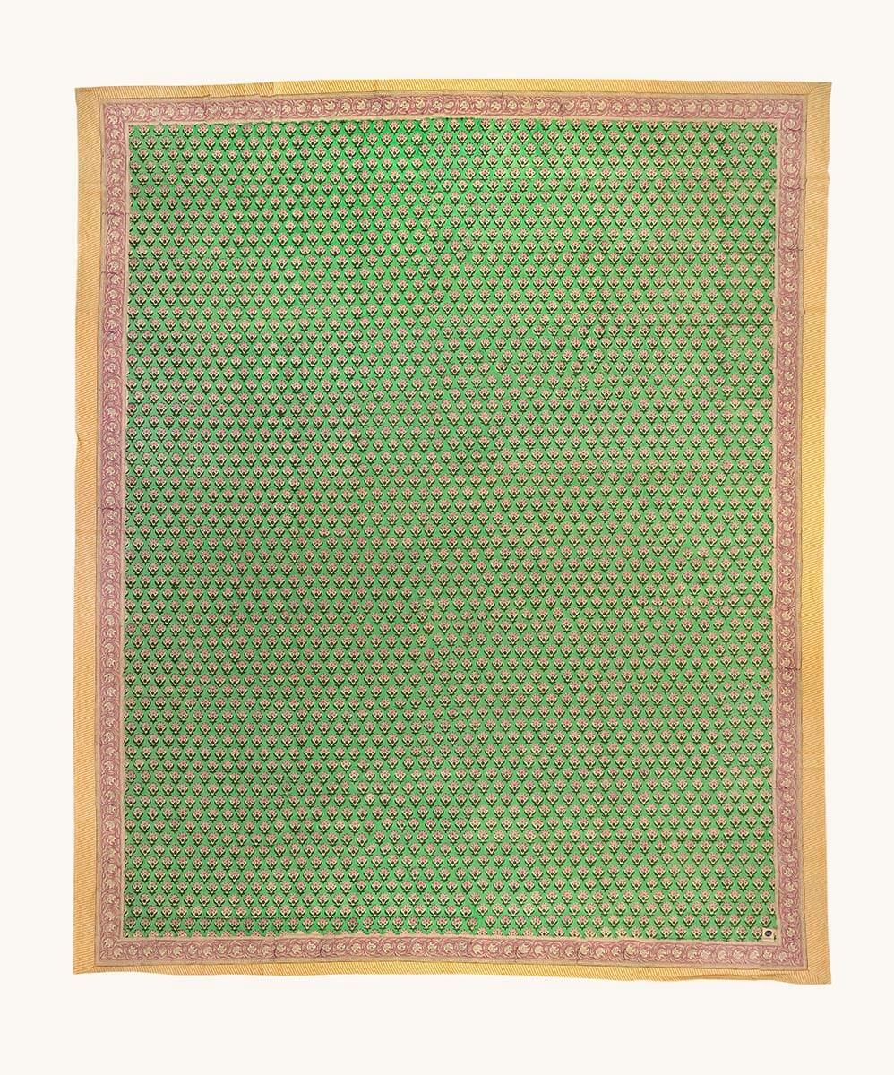 Emma Ahşap Blok Baskı Örtü - 240 x 280 cm