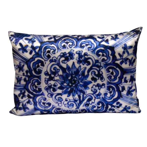 Bleu Blanc Desenli İpek Yastık