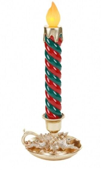 KIRMIZI YEŞİL ÇİZGİLİ LEDLİ YIBAŞI MUMU