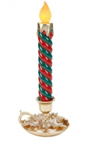 KIRMIZI YEŞİL ÇİZGİLİ LEDLİ YIBAŞI MUMU