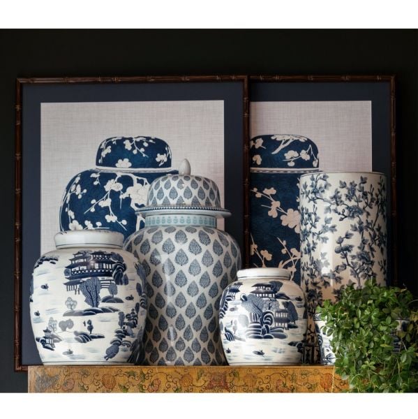 FLORAL BLEU BLANC VAZO / ŞEMSİYELİK