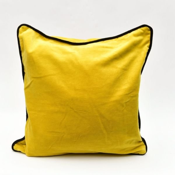 MOTİFLİ SARI YASTIK KILIFI