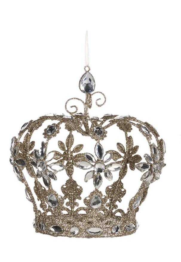 Taşlı Kraliyet Taç Yılbaşı Süsü, Çiçek Motifli