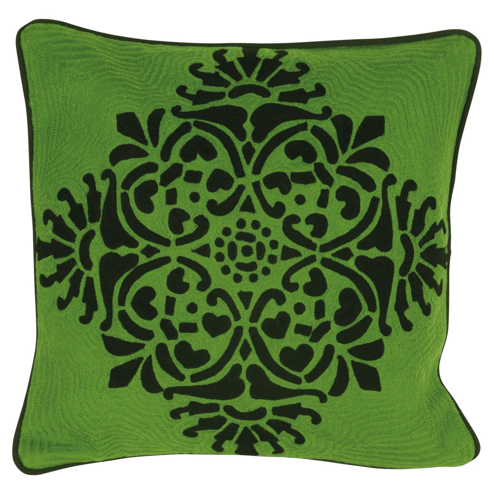 MOTİFLİ YEŞİL YASTIK KILIFI