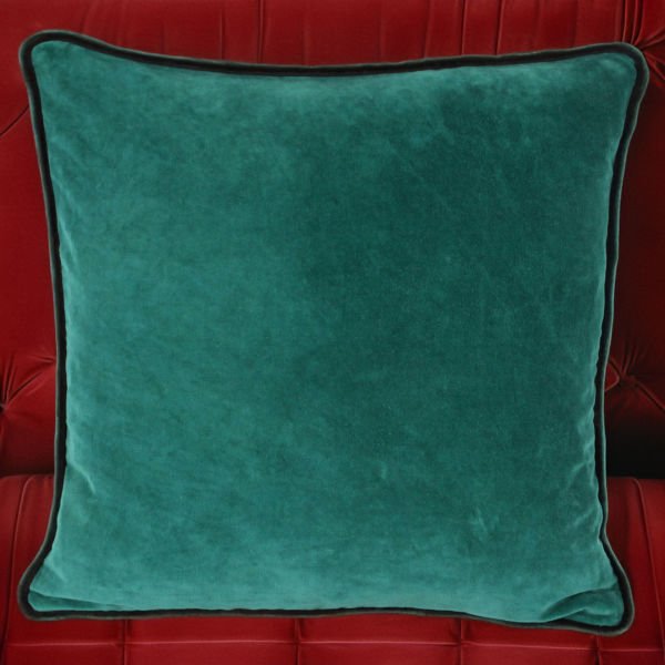 YEŞİL KADİFE KARE YASTIK KILIFI