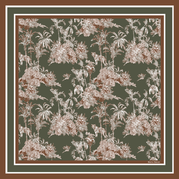 TOILE DE JOUY OLIVO İPEK ŞAL 140 X 140 CM