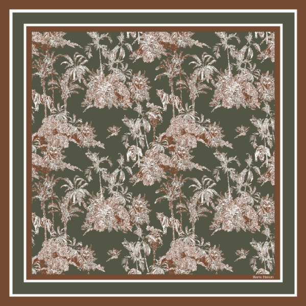 TOILE DE JOUY OLIVO İPEK ŞAL 140 X 140 CM