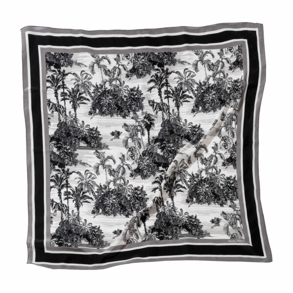 TOILE DE JOUY FUME BLANC İPEK ŞAL 140 X 140 CM