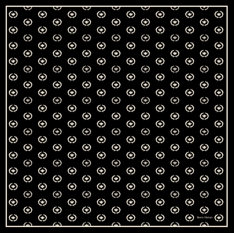 MONO MARA NERO İPEK EŞARP / ŞAL 140 x 140 CM
