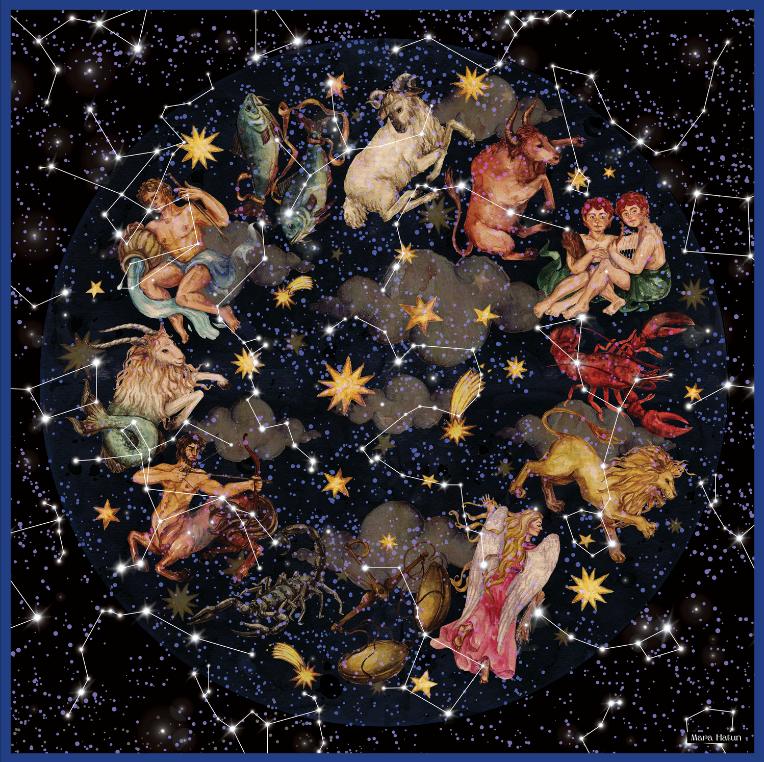 COSMOS İPEK EŞARP / ŞAL 140 x 140 cm
