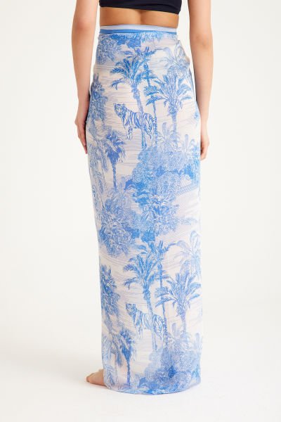 TOILE DE JOUY AZURE PAREO - 160 x 140 CM İPEK PAMUK