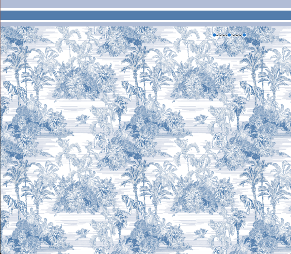 TOILE DE JOUY AZURE PAREO - 160 x 140 CM İPEK PAMUK
