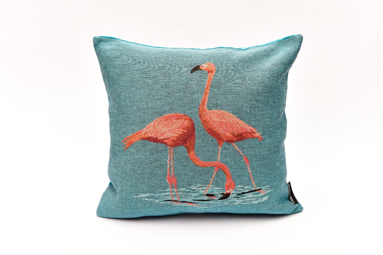 Flamingo Desenli Kare Yastık