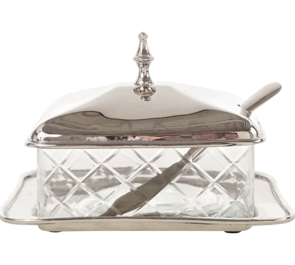 CHÂTEAU GÜMÜŞ KAPLAMA CAM TEREYAĞLIK VE BIÇAK - Hoff-Interieur