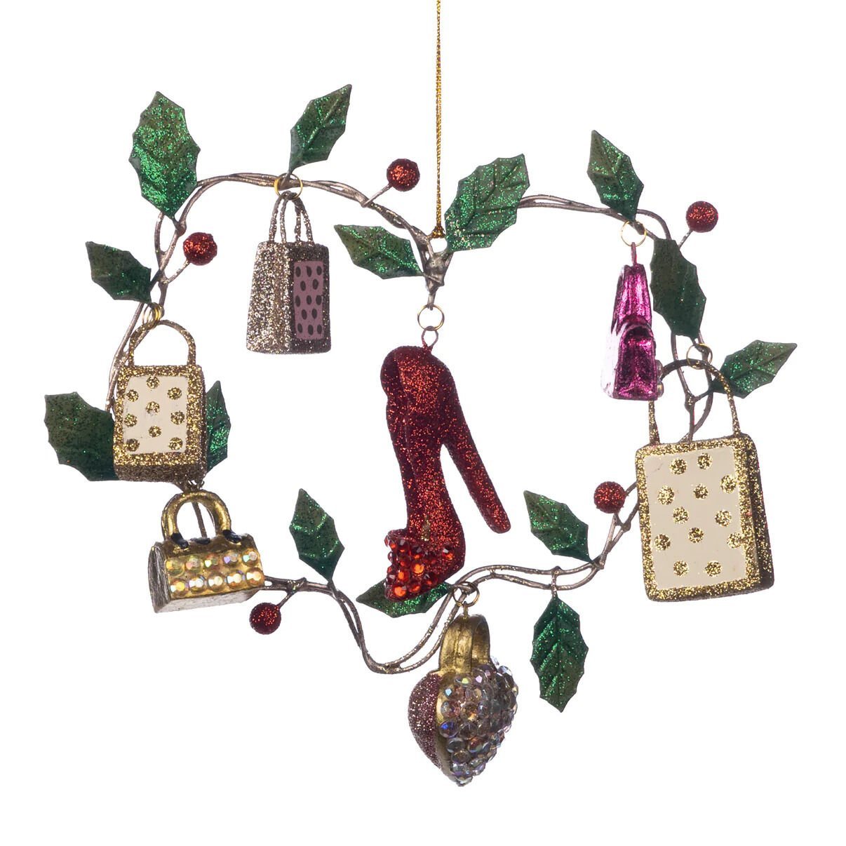 YENİ YIL ALIŞVERİŞİ AYAKKABI/ÇANTA KALP FORMLU YILBAŞI SÜSÜ, GOODWILL