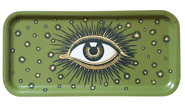 GÖZ DESENLİ AHŞAP TEPSİ, YEŞİL, LES OTTOMANS