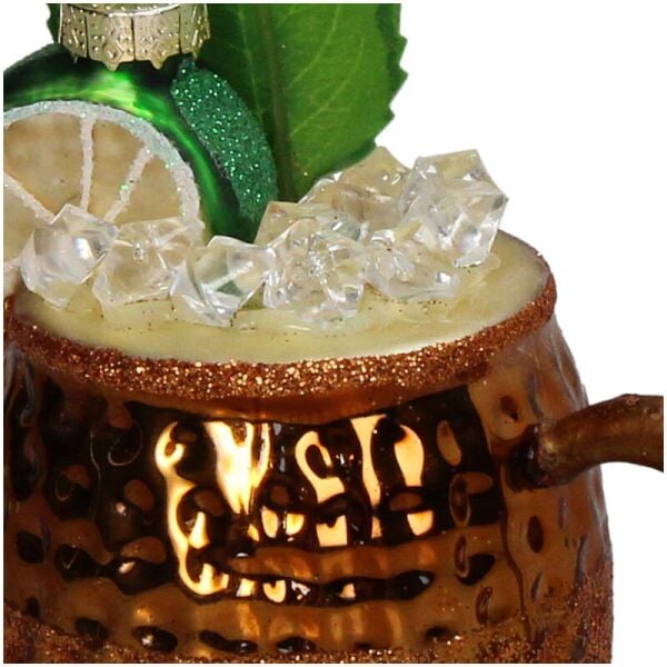 Bakır Mule Cam Yılbaşı Süsü