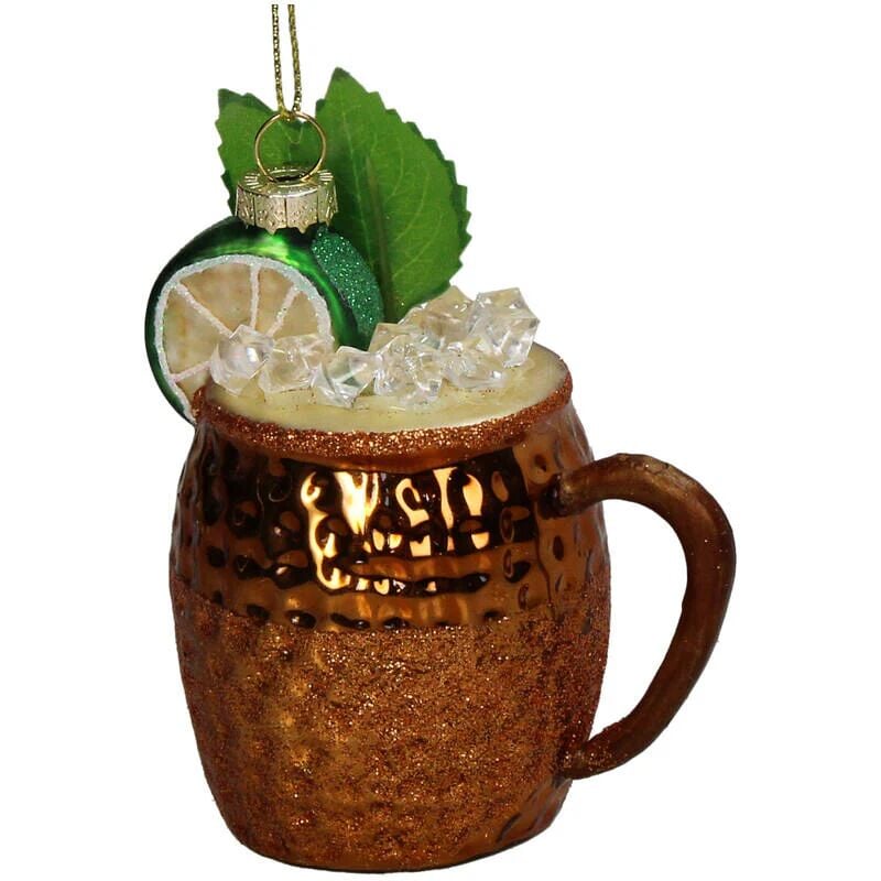 Bakır Mule Cam Yılbaşı Süsü