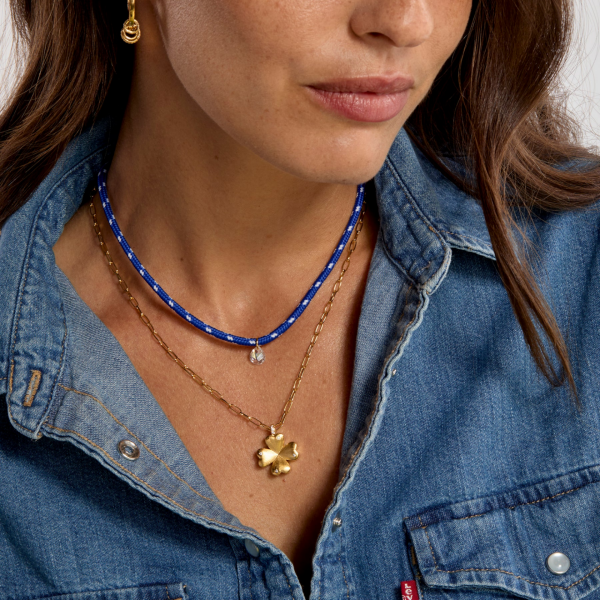 BLUE PEAR KOLYE