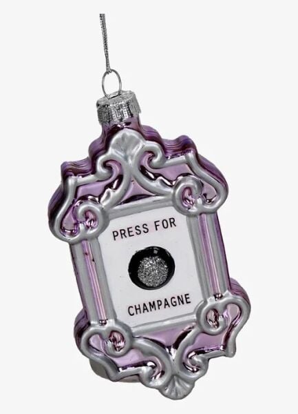 'Press for Champagne' Zili Yılbaşı Süsü