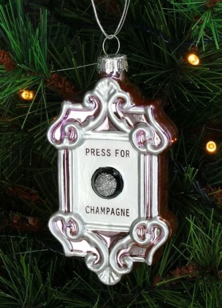 'Press for Champagne' Zili Yılbaşı Süsü