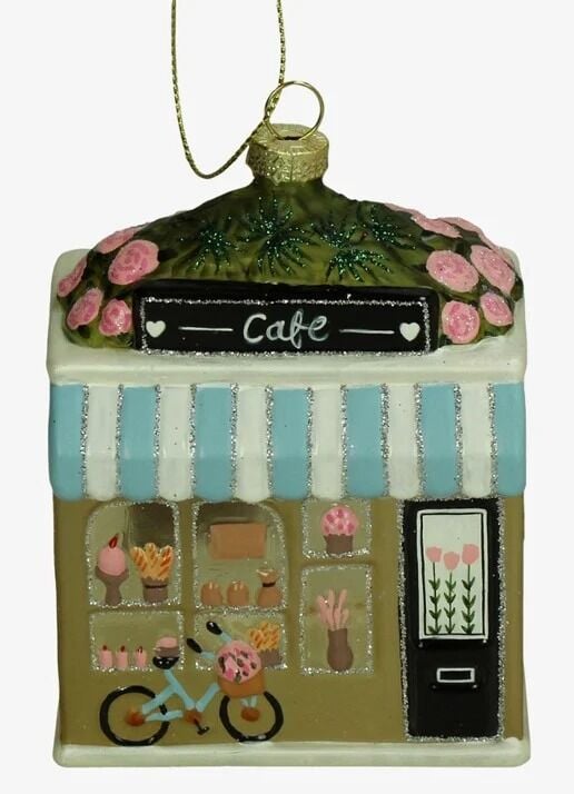 Mavi Tenteli Kafe Yılbaşı Süsü
