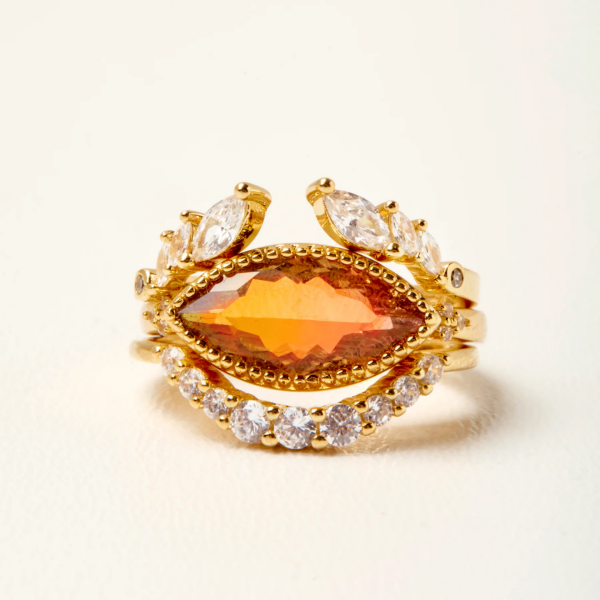 SMOKED UNITY SWAROVSKİ YÜZÜK