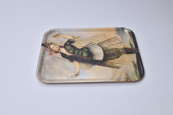 ORYANTALİST KADIN FİGÜRLÜ AHŞAP TEPSİ, LES OTTOMANS