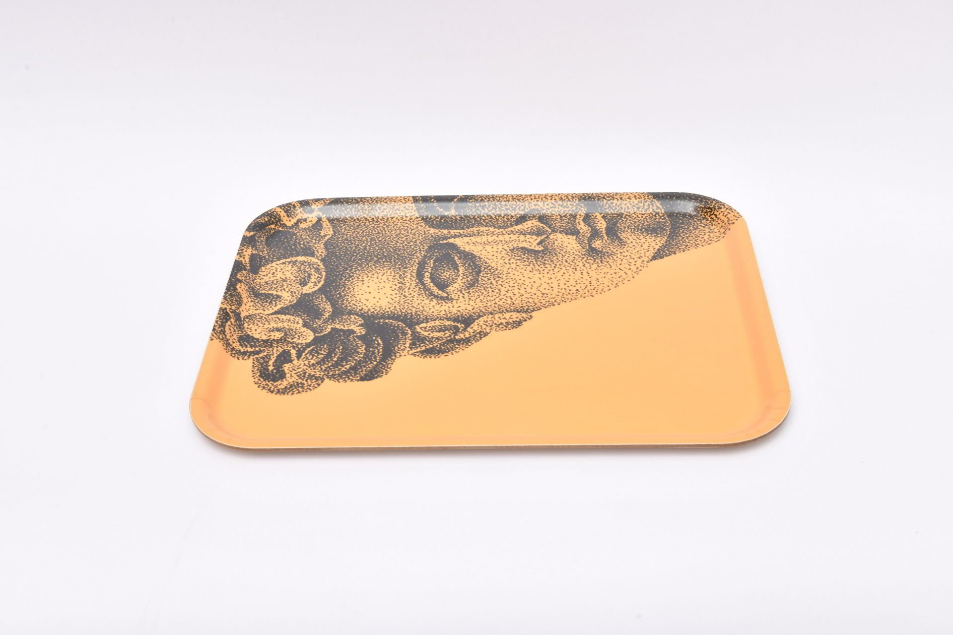 ANTİK FİGÜRLÜ AHŞAP TEPSİ, SARI, LES OTTOMANS