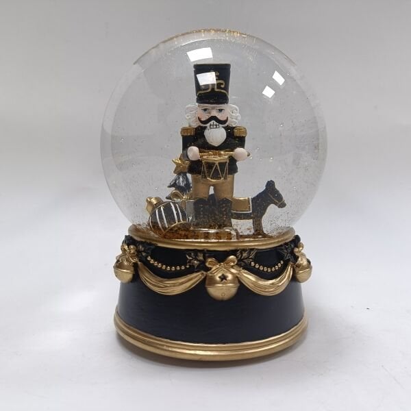 Siyah & Altın Fındıkkıran Müzikli Kar Küresi