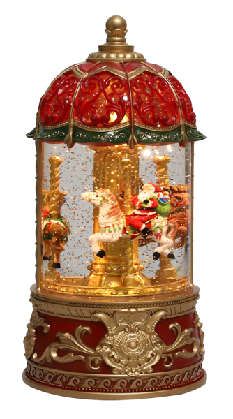 Karusel Dekorlu Işıltılı Fener Müzik Kutusu