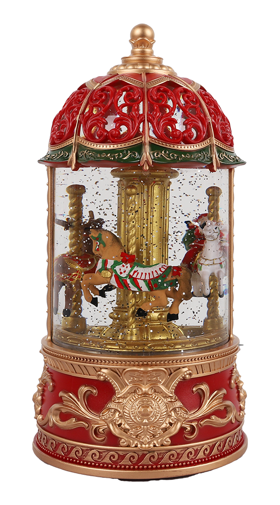 Karusel Dekorlu Işıltılı Fener Müzik Kutusu