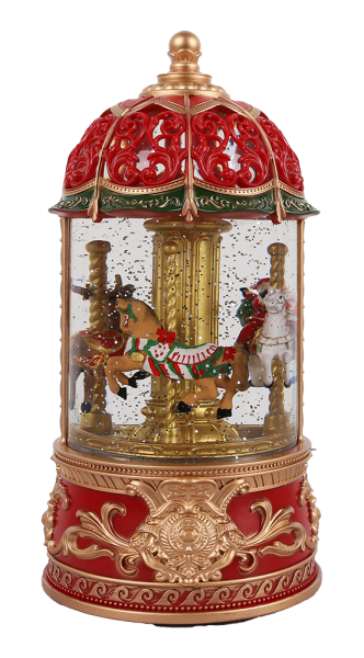 Karusel Dekorlu Işıltılı Fener Müzik Kutusu